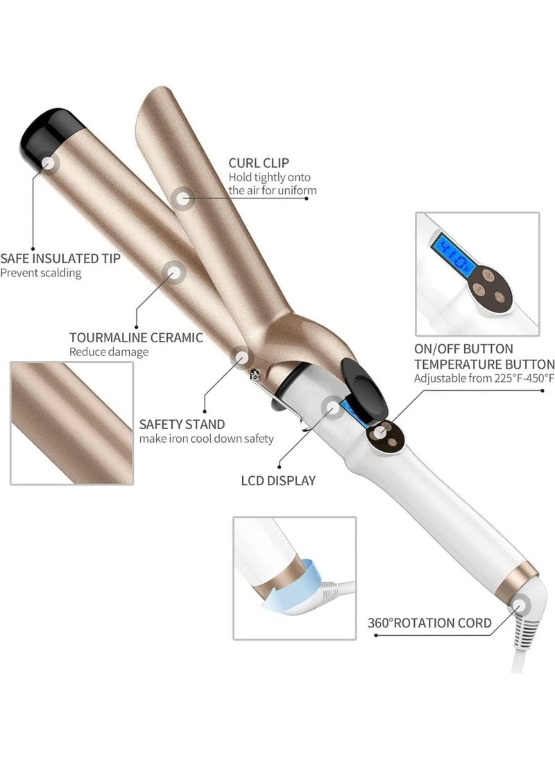 كيلا مكواة تجعيد الشعر، مكواة تجعيد شعر احترافية من السيراميك والتورمالين مقاس 32 مم مع 10 إعدادات لدرجة الحرارة، مكواة تجعيد طويلة لجميع أنواع الشعر، أداة تصفيف شعر بجودة صالونات التجميل للاستخدام المنزلي - Image 5